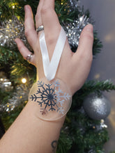 Load image into Gallery viewer, Frosted snowflake ornament
