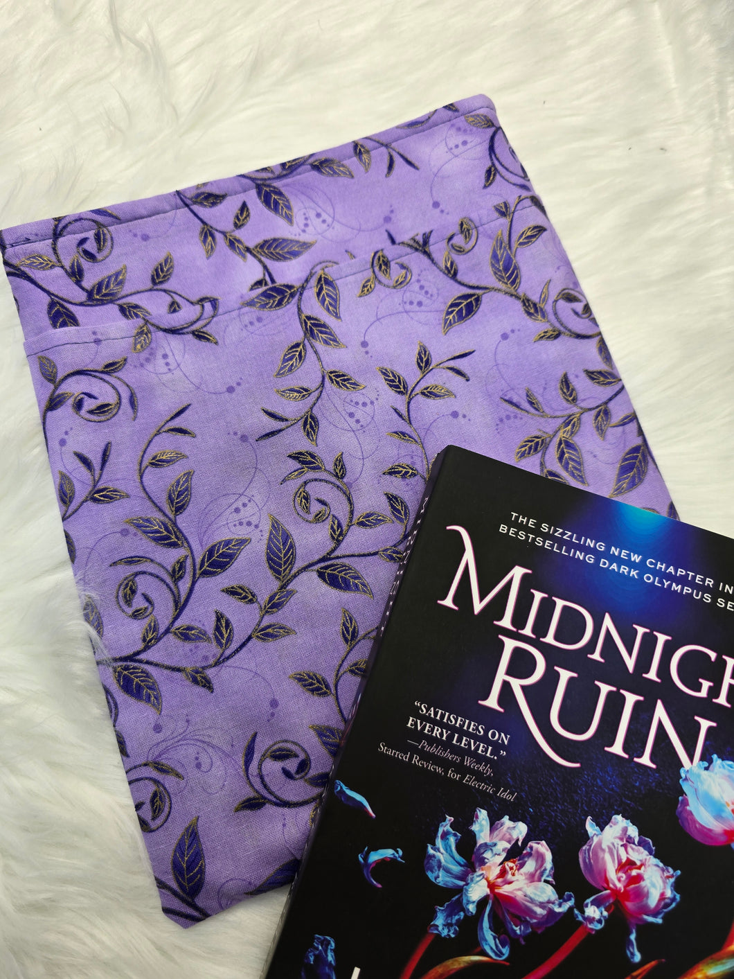 Violet leaves book sleeve