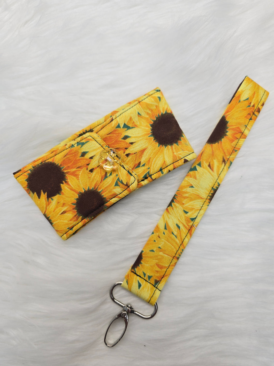 Bright sunflower key fob