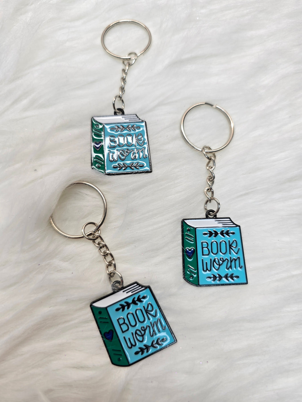 Book worm key chain