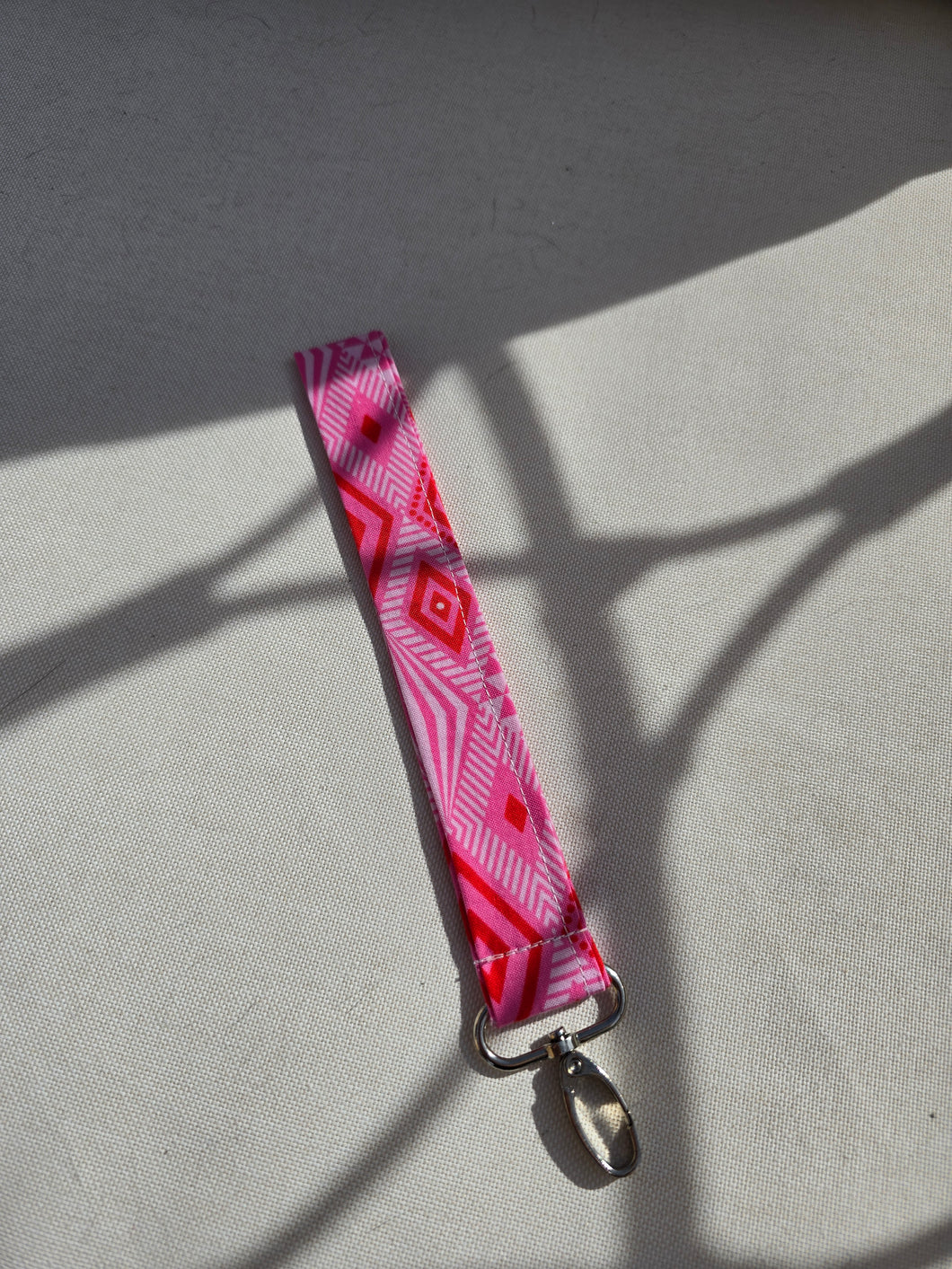 Pink Geometric Key fob