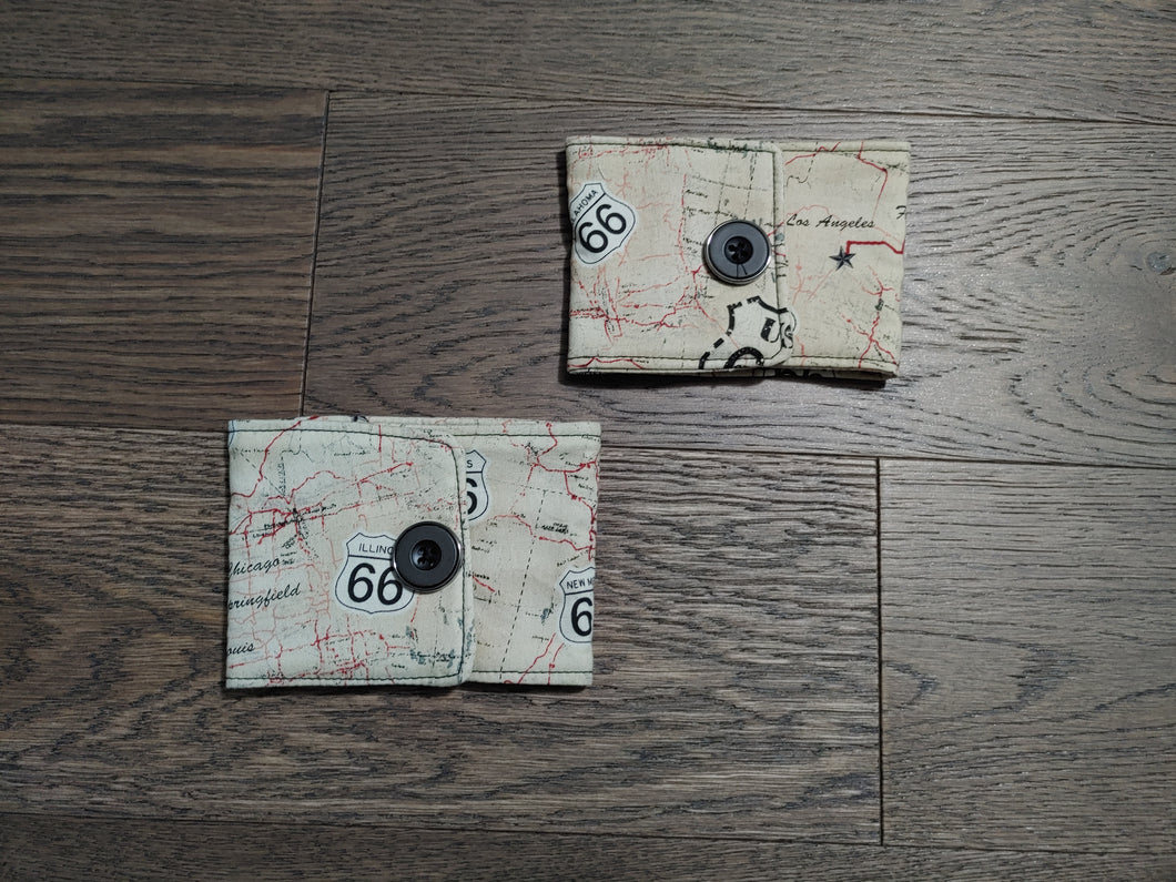 Route 66 Drink cozie chrome buttons