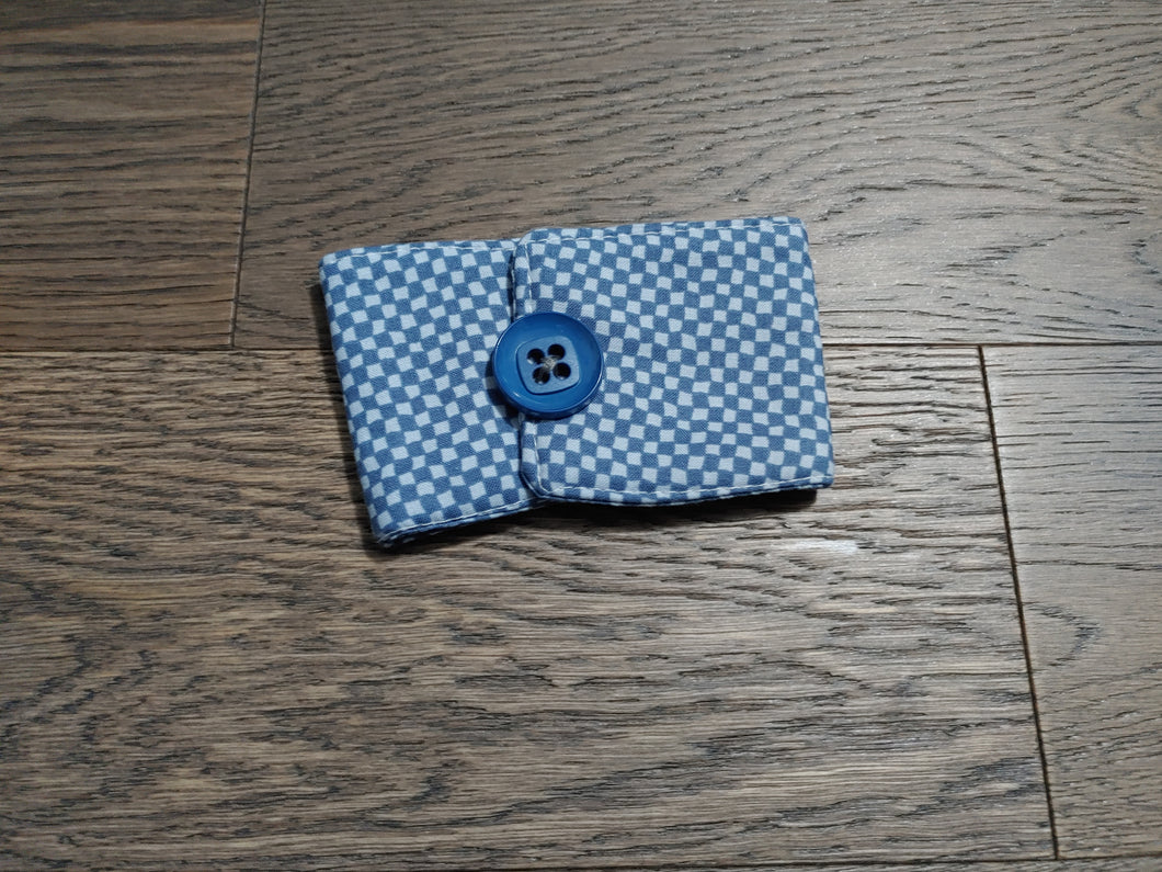 Blue check Drink Cozie
