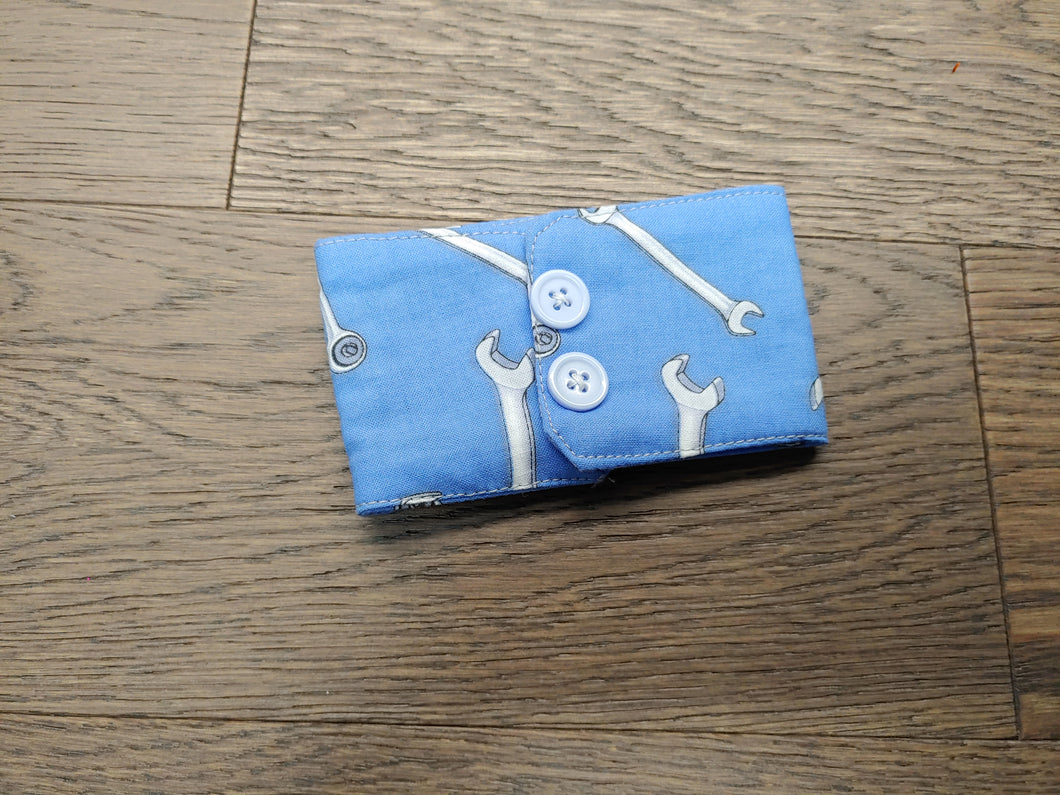 Blue Wrench Drink Cozie