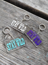 Load image into Gallery viewer, Stay Wild License Plate Key Chain
