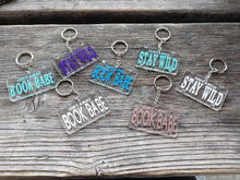 Load image into Gallery viewer, Stay Wild License Plate Key Chain
