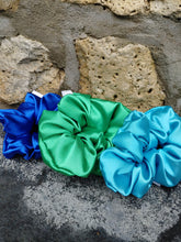 Load image into Gallery viewer, Sapphire Satin Scrunchie
