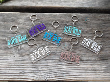 Load image into Gallery viewer, Book Babe License Plate Key chain
